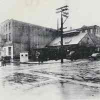 B+W photocopy of photo of the southeast corner of Hudson and Fourteenth Sts., Hoboken, Jan. 4, 1943.