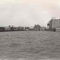 Digital image of B+W photo of the Hoboken waterfront, Hoboken, circa 1987.