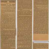 Article: HOBOCAN HACKINGH. Barnum; buffalo hunt; Elysian Fields. Extract from Winfield, published in Hoboken newspaper, Jan. 27, 1896.