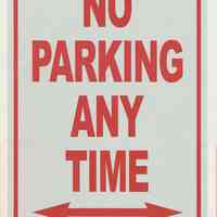 Political campaign literature "No Parking" issued on behalf of David Roberts in his campaign for Hoboken Mayor, 2001.