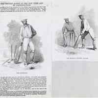 Folder of research materials regarding cricket matches in Hoboken, ca. 1850