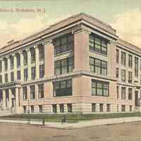 Postcard: High School, Hoboken, NJ