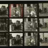 B+W negative contact sheet of images of Hoboken taken by John Conn. no date, [1976].