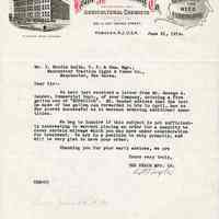          Letterhead: Reade Manufacturing Company, 1021 to 1927 Grand St., Hoboken, NJ, 21 June 1919 picture number 1
   