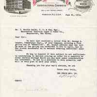 Letterhead: Reade Manufacturing Company, 1021 to 1927 Grand St., Hoboken, NJ, 21 June 1919