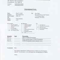          transmittal sheet; provenance
   