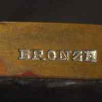          stamped mark botton edge: BRONZE
   