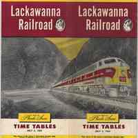 Timetable: Lackawanna Railroad, The Route of Phoebe Snow. Time Tables. July 4, 1959.