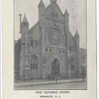 Postcard: First Reformed Church, Hoboken, N.J. Published by C. Wolff. 5001. No date, circa 1901-1907; unposted.