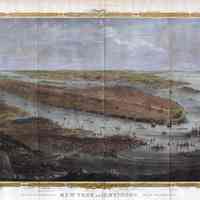 Map: New York and Environs. [Hoboken is seen.] Map by W.C. Rogers; from 1868 Shannon