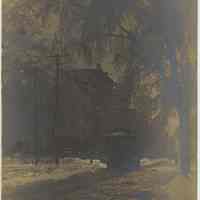 Sepia-tone photo postcard view of 200 block of Willow Avenue, Hoboken, no date, ca. 1900.