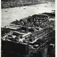 B+W aerial photo of Standard Brands building (Lipton Tea), 15th & Washington Sts., Hoboken Division, July 20, 1951.