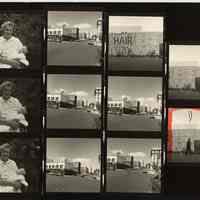 B+W negative contact sheet of images of Hoboken taken by John Conn. no date, [1976].