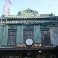 Digital images, 12, of the exterior of Lackawanna Terminal, Hoboken, July 9 + August 8, 2004.