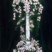 Lantern slide, color, of a floral arrangement, used for promotional display in Hoboken, no date, ca. 1920.