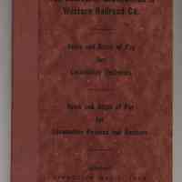 Book: D.L. & W. Railroad Co. Rules & Rates of Pay for Locomotive Engineers, Firemen & Hostlers. Reprint, May 1953.