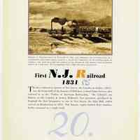          pg 18: 20. First N.J. [New Jersey] Railroad 1831
   