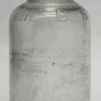 Bottle: Davis OK Baking Powder. Product made by R. B. Davis Co., Hoboken, n.d., ca. 1900-1910.