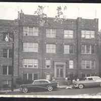 B&W photo of apartment building at 276 Hawthorne Avenue, Newark.