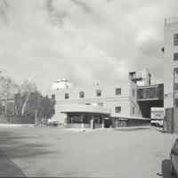 Digital image of B+W photo of former Maxwell House Coffee plant exterior, Process Building, Hoboken, 2003.