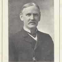 Printed B+W photograph of Edward H. Horwood, President, Hoboken Board of Trade, Hoboken, ca. 1908.
