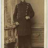 Cabinet photo of Albert Westphal posed wearing uniform in studio, Hoboken, n.d., ca. 1895-1905.