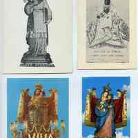 Souvenir cards, 4, from the Santa Febronia Society / Madonna dei Martiri (MDM), Hoboken, no dates, circa 1960-1990.