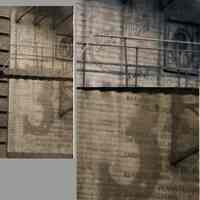          photo 3, detail right: painted sign; 200 Washington St., Hoboken address
   