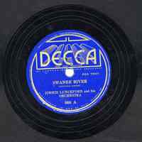 Record: "Swanee River." By Stephen Foster. Jimmy Lunceford and his orchestra. Decca 668. 10 inch 78 rpm.