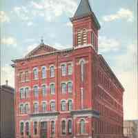 Color Postcard: Our Lady of Grace School, Hoboken, NJ