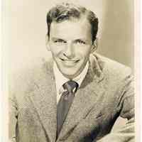 Sinatra photo: Frank Sinatra stock publicity photo; release for March 23 opening at Copacabana nightclub, N.Y., ca. March1950.