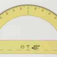 Xylonite Semicircular Protractor no. 1276-10, made by Keuffel & Esser Company, (Hoboken), n.d., ca.1936-1945.