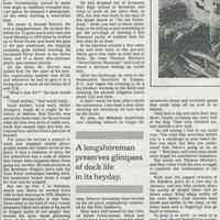 Photocopy of article about Donald "Red" Barrett in the Sunday New York Times, Jan. 26, 1992.