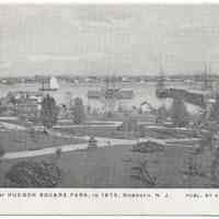 Postcard: View of Hudson Square Park, in 1875, Hoboken, N.J. No date, circa 1901-1907.