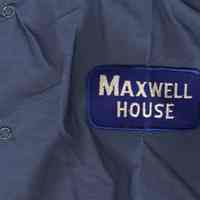 Shirt with "Maxwell House" patch. Part of factory dress uniform at Maxwell House Coffee plant, Hoboken, ca. 1980s-1992.