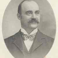 Printed b+w photo of E.D. Vanderbilt, Treasurer, Hoboken Board of Trade, Hoboken, ca. 1908.