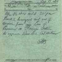          Sept. 11, 1951; train order no. 5
   