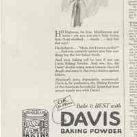          Davis Baking Powder, Women's Home Companion, April 1927 (cookie cutters)
   