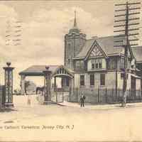 Postcard: Roman Catholic Cemetery, Jersey City, NJ