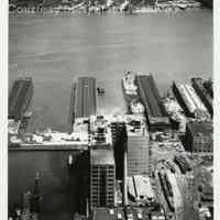 B+W aerial photo of Standard Brands building (Lipton Tea), 15th & Washington Sts., Hoboken Division, July 20, 1951.