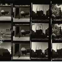 B+W negative contact sheet of images of Hoboken taken by John Conn. no date, [1976].