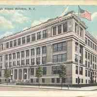 Postcard: High School, Hoboken, NJ