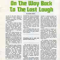          pg 21: Hoboken: On the Way Back to the Last Laugh; Elena Testa
   