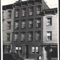 B&W photo of apartment building at 409 Bloomfield Street, Hoboken.