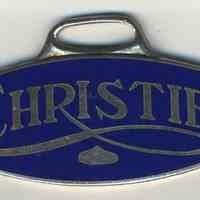 Watch fob from Christie Motor Car Company, [Hoboken], no date, ca. 1920-1930.