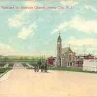 Postcard: St. Aloysius Church, Jersey City, NJ