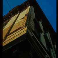          Color slide of detail view of cornice, brick pilasters, quoins, and pediment at 300 Garden picture number 1
   