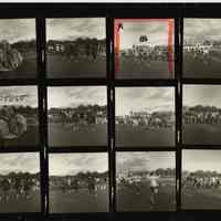 B+W negative contact sheet of images of Hoboken taken by John Conn. no date, [1976].