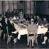 Photo of wedding reception for Mr. & Mrs.Harold Grouls, Meyers Hotel, Hoboken, Dec.12, 1947.