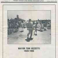 Memoriam: Mayor Thomas Vezzetti 1928-1988.